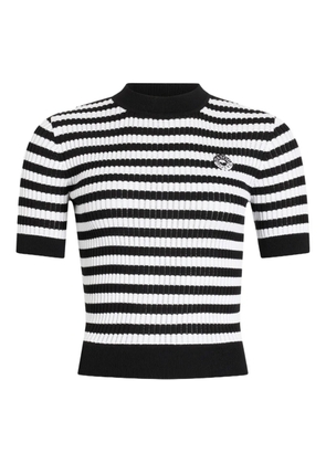 Patou striped-pattern rib top - Black