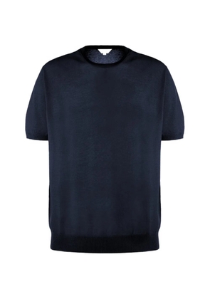 Malo short-sleeve crew-neck sweater - Blue
