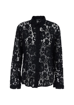 Federica Tosi floral lace shirt - Black