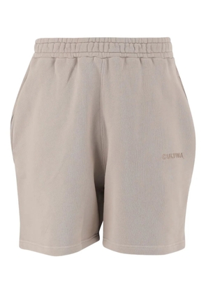CULTURA logo-embroidered sweat shorts - Neutrals