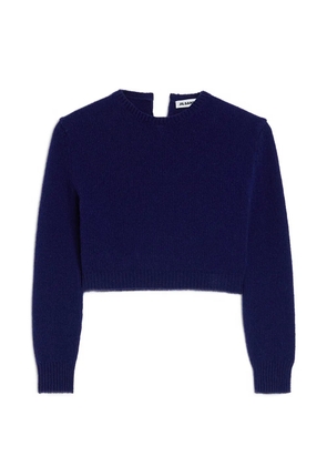 Jil Sander cropped wool sweater - Blue