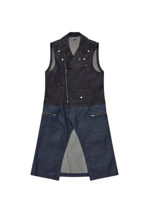 Black Comme Des Garçons panelled gilet - Blue