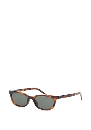 Saint Laurent Eyewear geometric logo sunglasses - Brown