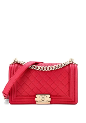 CHANEL Pre-Owned Boy Flap Bag Quilted Caviar Old Medium crossbody bag - Pink