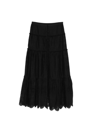 MARANT ÉTOILE Paoline tiered-deisgn lace skirt - Black