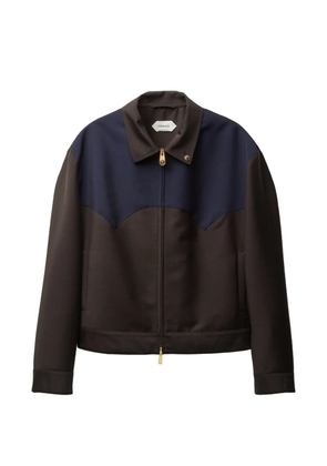 Versace dark chocolate colourblock jacket - Brown