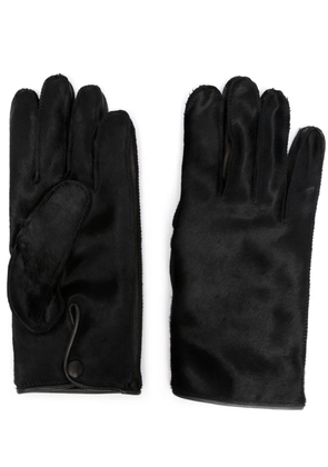 Maison Margiela four-stitch leather gloves - Black