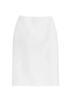 Jil Sander technical faille midi skirt - White