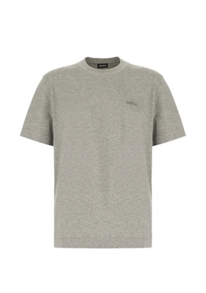 Zegna logo-detail T-shirt - Grey