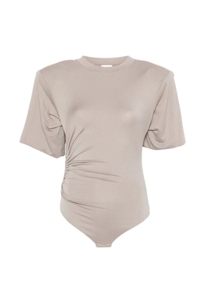 THE ANDAMANE gathered bodysuit - Grey