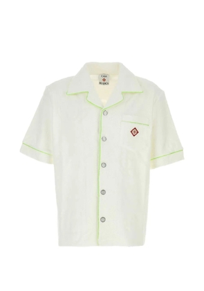 Casablanca Towelling Monogram short-sleeved shirt - White