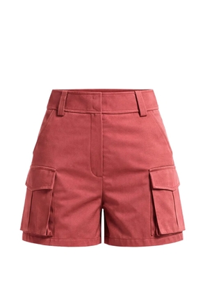 Elie Saab cargo gabardine shorts - Red