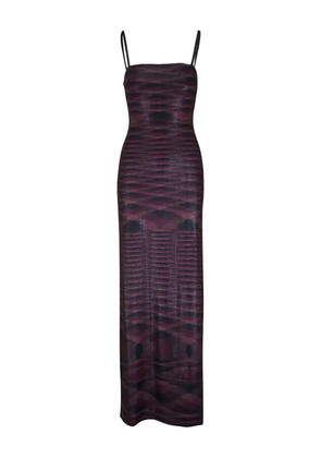 Missoni strappy printed maxi dress - Purple