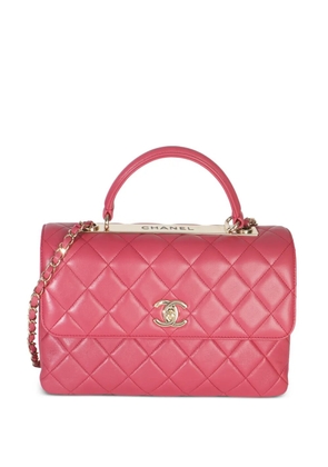 CHANEL Pre-Owned 2018-2019 quilted flap dual tote bag - Pink