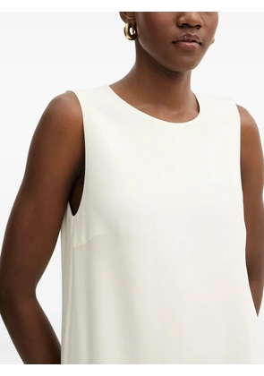 BOSS fringed-detail sleeveless dress - Neutrals