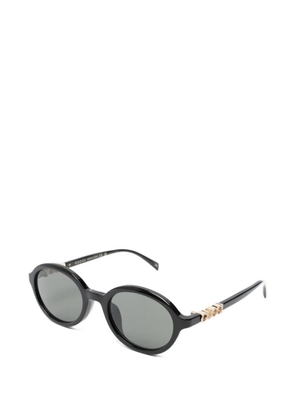 Gucci Eyewear logo oval-frame sunglasses - Black