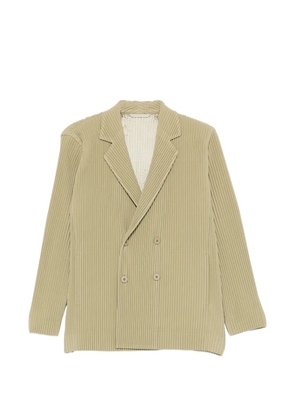 Homme Plissé Issey Miyake buttoned pleated jacket - Green