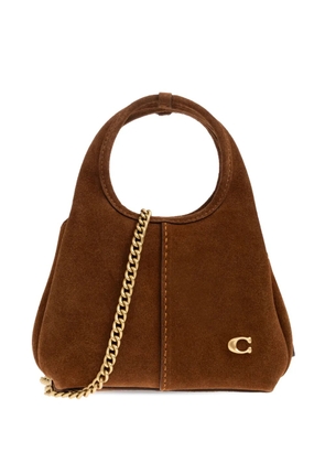 Coach chain leather tote bag - Brown