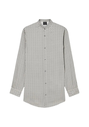 Armani Exchange patterned shirt - White