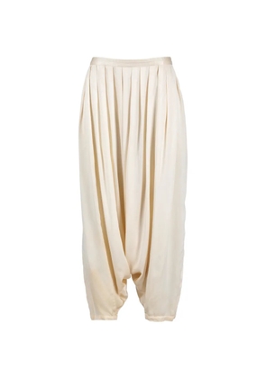 Luciano Soprani Vintage pleated silk trousers - Neutrals