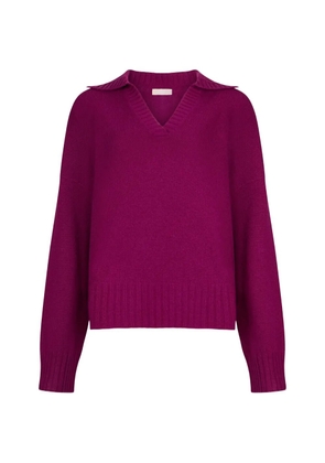 LIU JO V-neck collared jumper - Purple