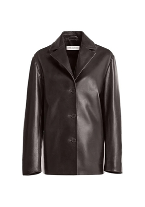 Nour Hammour Opus leather jacket - Brown