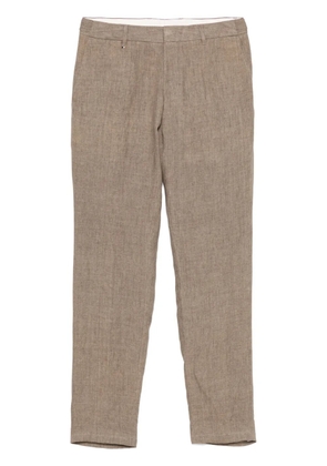 BOSS linen tailored trousers - Neutrals