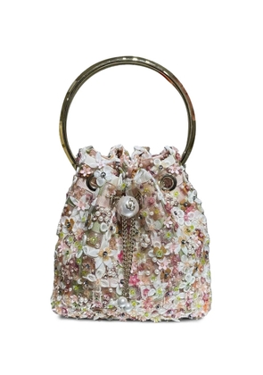 Jimmy Choo Bon Bon floral embellished tote bag - Neutrals