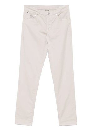 Brunello Cucinelli logo-embroidered trousers - Neutrals