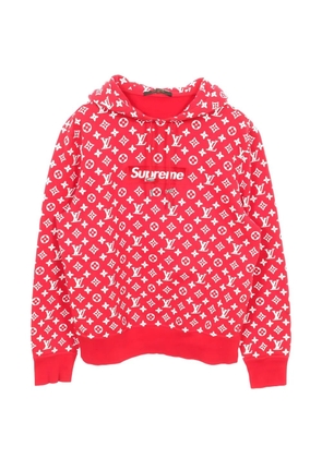 Louis Vuitton Pre-Owned x Supreme 2000s box logo cotton pullover hoodie - Red