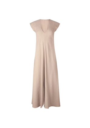 Peter Cohen Doves V-neck maxi dress - Neutrals