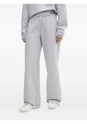 HUGO frayed logo-detail track pants - Grey