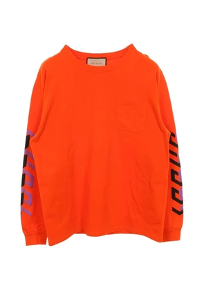 Gucci Pre-Owned 10s mirror print long-sleeved T-shirt - Orange