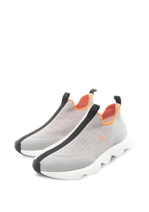 Hermès Pre-Owned 2010s Eclair knit sneakers - Grey