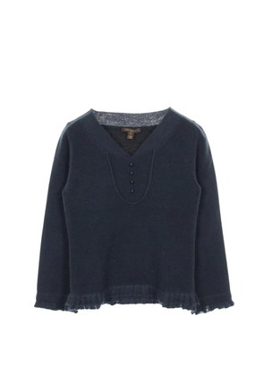 Louis Vuitton Pre-Owned 2010s V-neck sweater - Blue