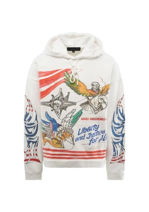Who Decides War graphic-print hoodie - White