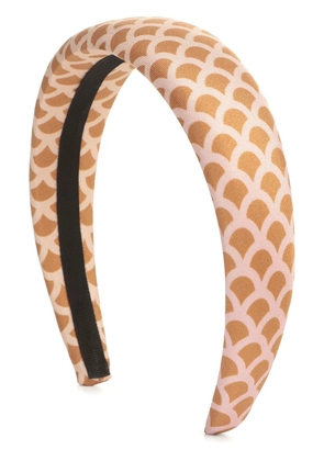 Sergio Rossi Mermaid silk hair band - Brown
