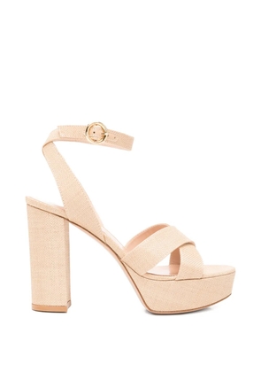Gianvito Rossi criss-cross platform sandals - Neutrals
