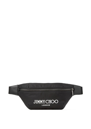 Jimmy Choo Finsley logo-print belt bag - Black