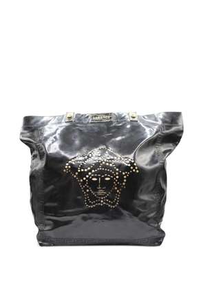 Versace Pre-Owned patent-leather shoulder bag - Black