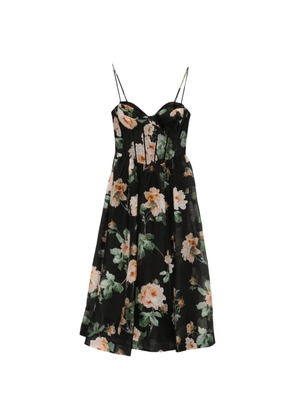 ZIMMERMANN Luna corset floral midi dress - Black