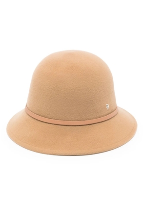 Helen Kaminski Alto 9 leather-trim wool fedora hat - Brown