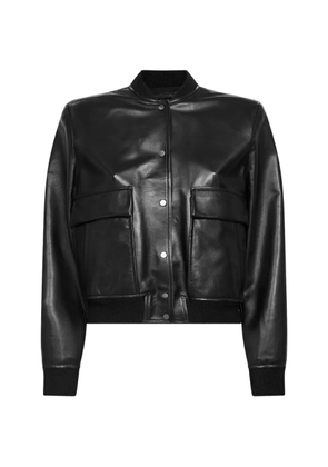 Salvatore Santoro ribbed leather bomber jacket - Black