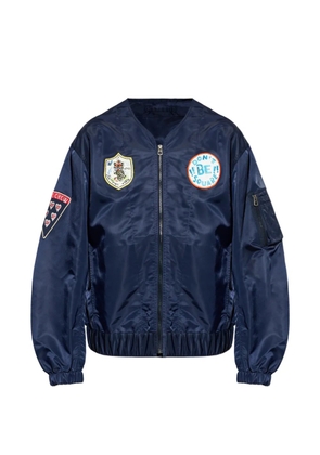 Kenzo logo-patch bomber jacket - Blue