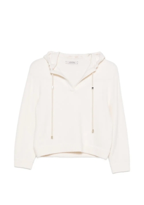 Dorothee Schumacher hooded V-neck sweater - Neutrals