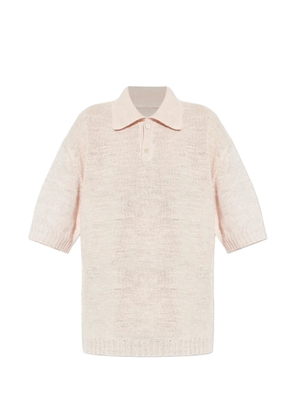 Maison Margiela linen polo top - Neutrals