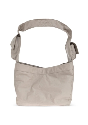 Y-3 Newspaper pocket detail tote bag - Neutrals
