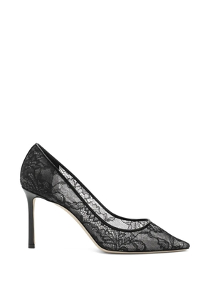Jimmy Choo Romy lace pointed pumps - Black