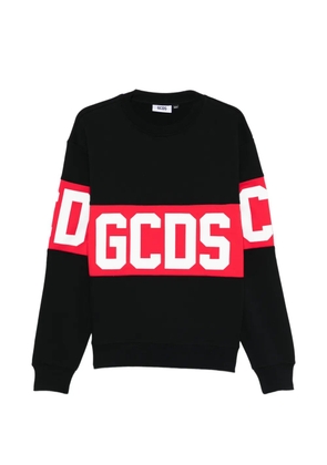 GCDS logo crew-neck sweater - Black