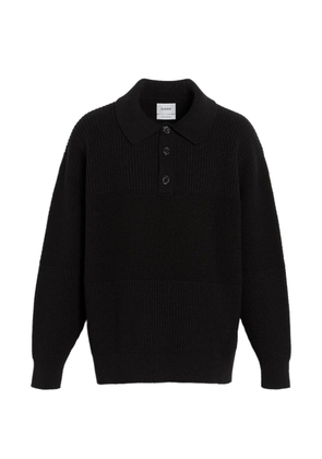 Barrie waffle-effect polo shirt - Black